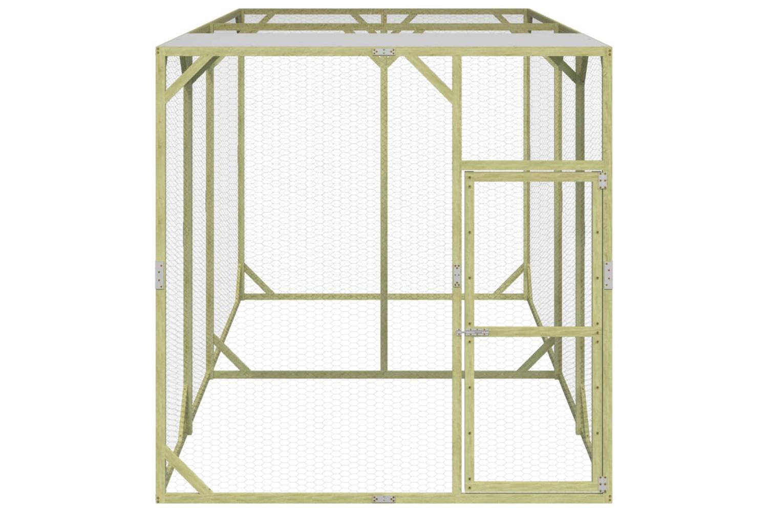 vidaXL 3102985 Chicken Coop 200x400x200cm Impregnated Solid Wood Pine-3