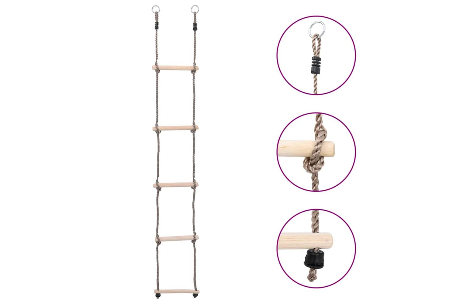 Vidaxl 5-step Ladder 210 Cm Solid Pinewood