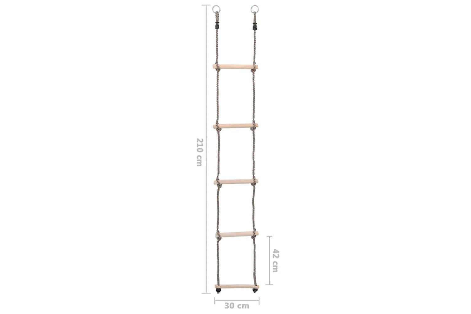 Vidaxl 5-step Ladder 210 Cm Solid Pinewood-5