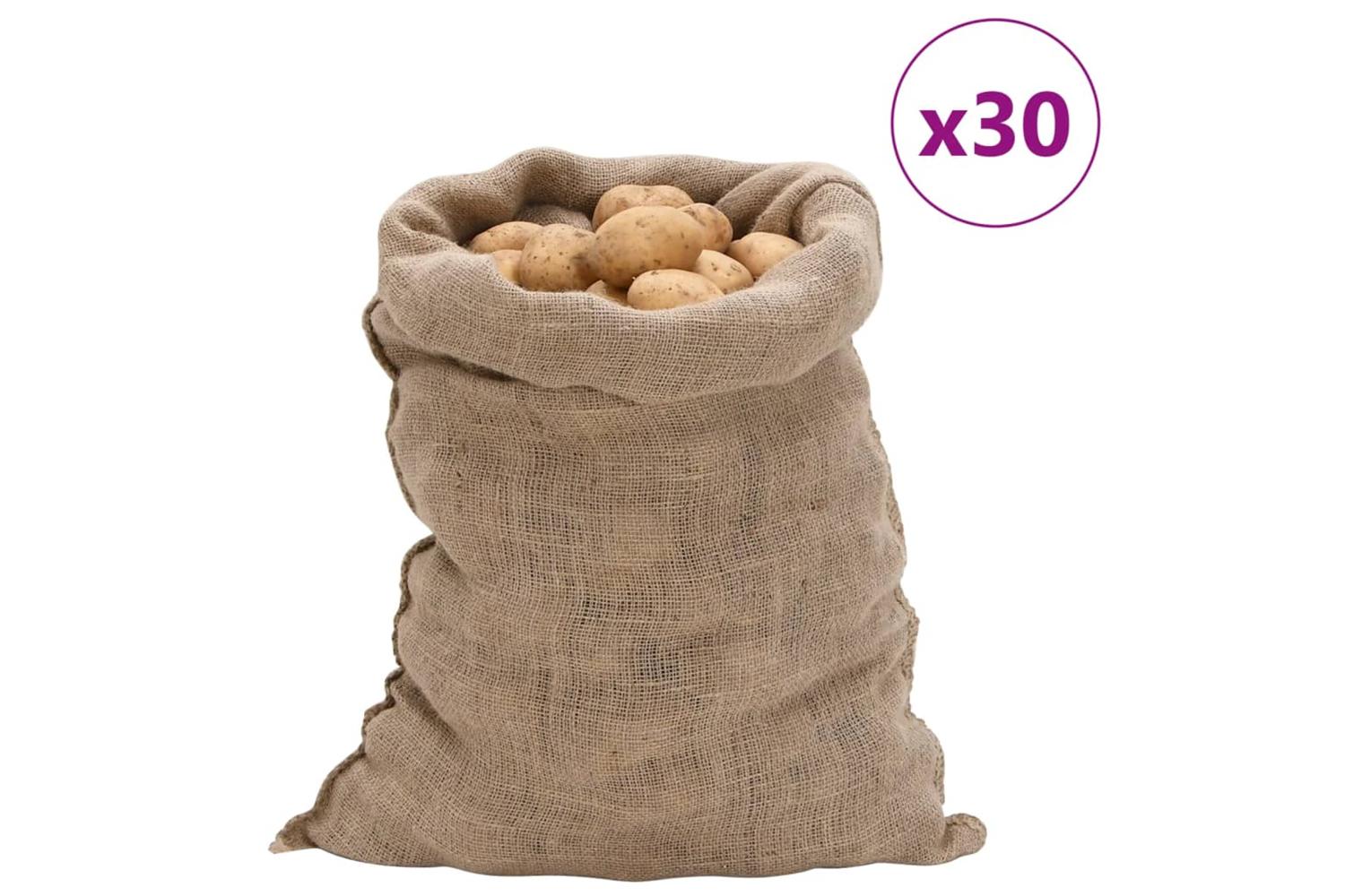 vidaXL 155805 Jute Sacks 30 Pcs 60x105cm 100% Jute 220 Gsm