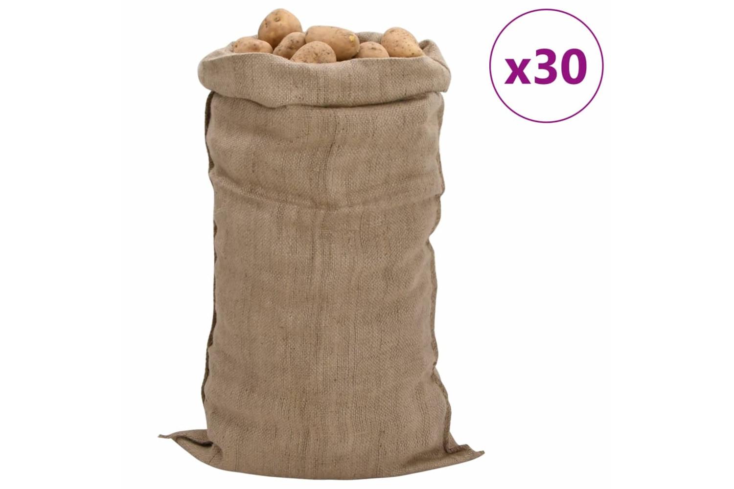 vidaXL 155809 Jute Sacks 30 Pcs 65x135cm 100% Jute 340 Gsm