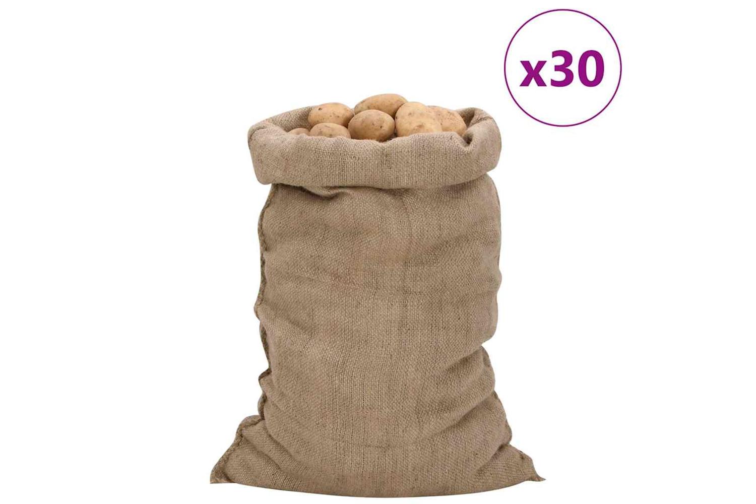 vidaXL 155808 Jute Sacks 30 Pcs 60x105cm 100% Jute 340 Gsm