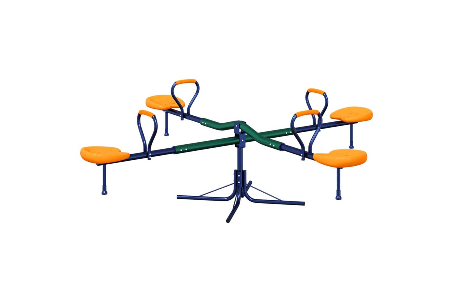 vidaXL 4010560 Seesaw 4-seater 360-degree Rotation Steel-5