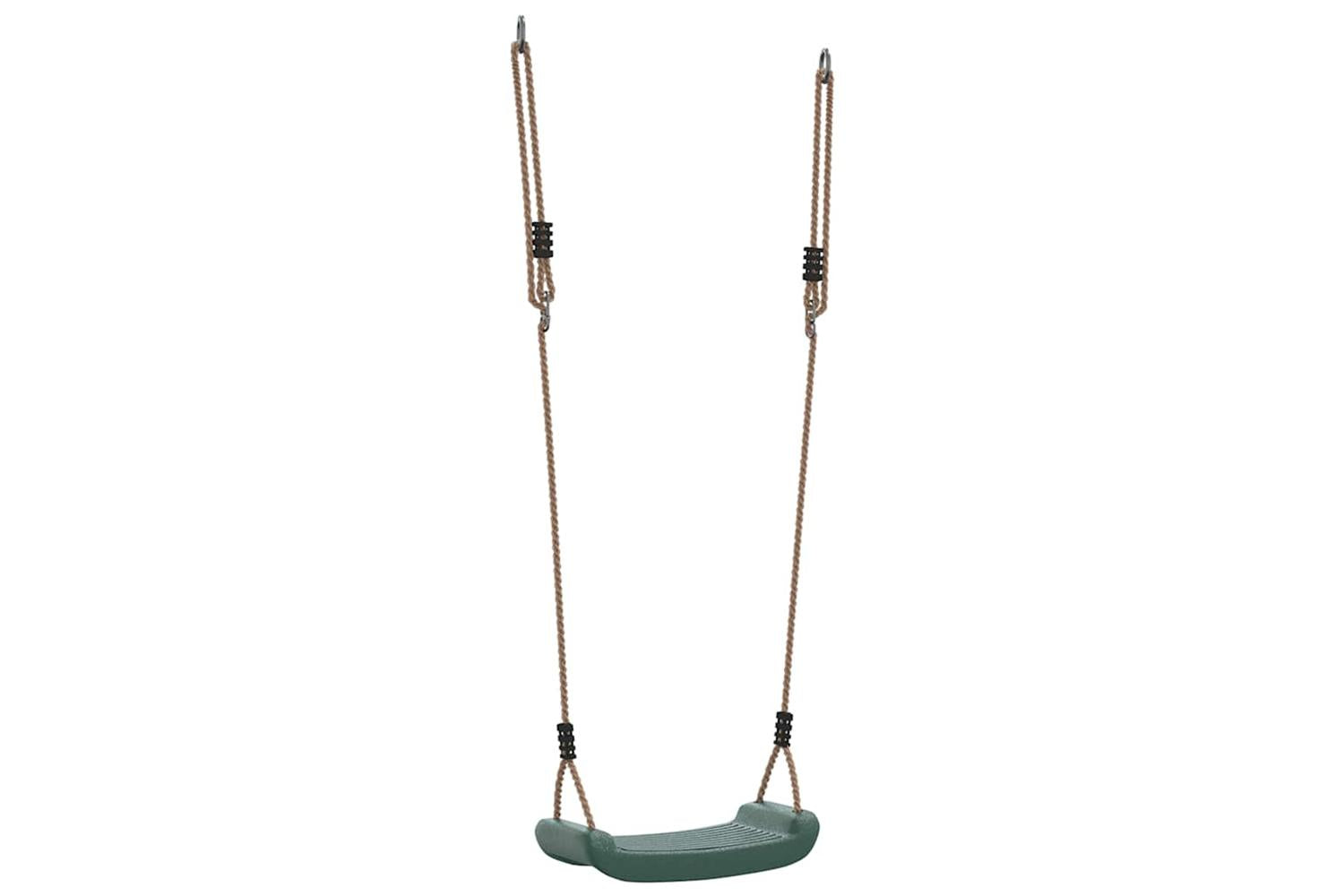 Vidaxl Outdoor Swing Seat For Kids Single With Adjustable Rope Green-6