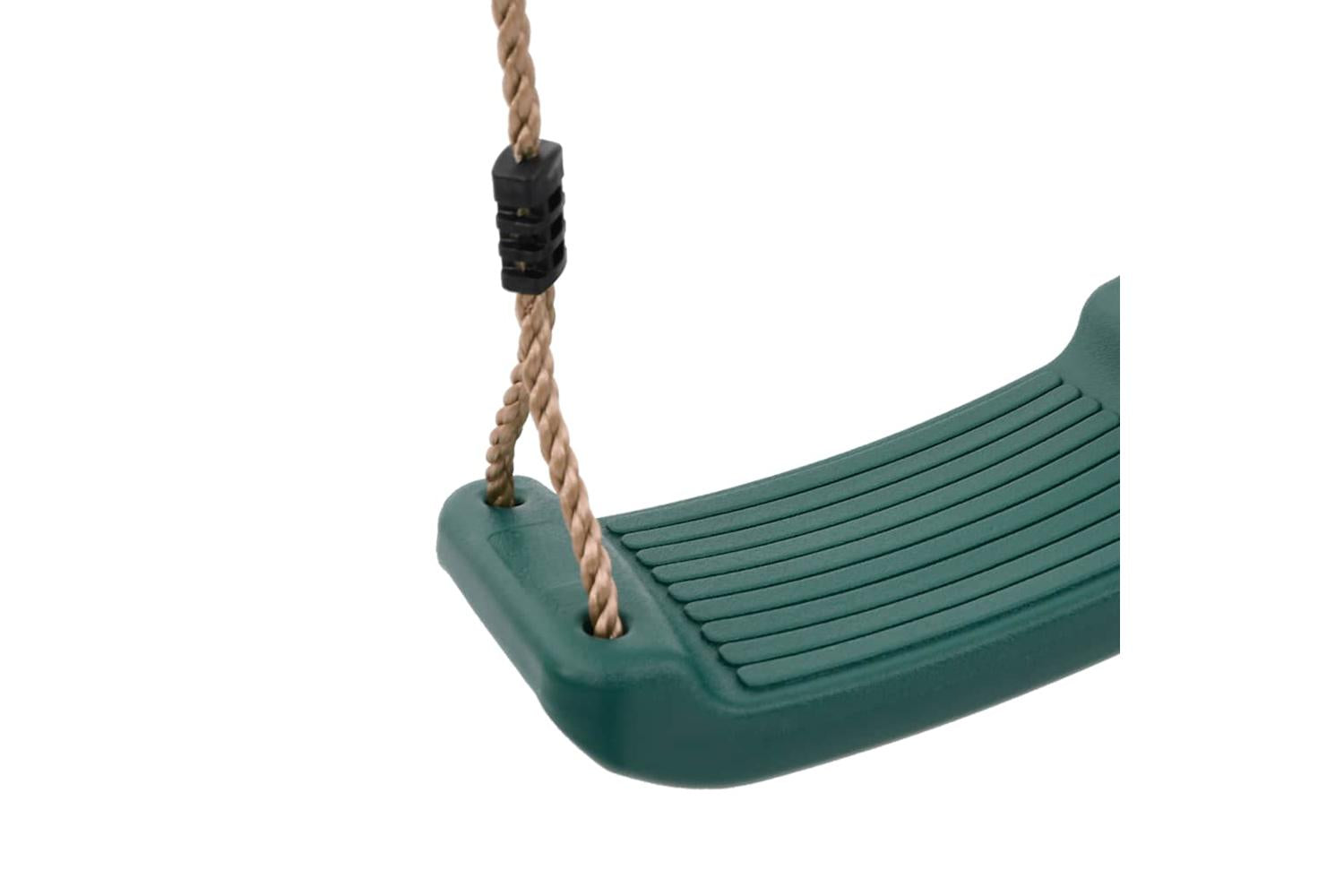 Vidaxl Outdoor Swing Seat For Kids Single With Adjustable Rope Green-7