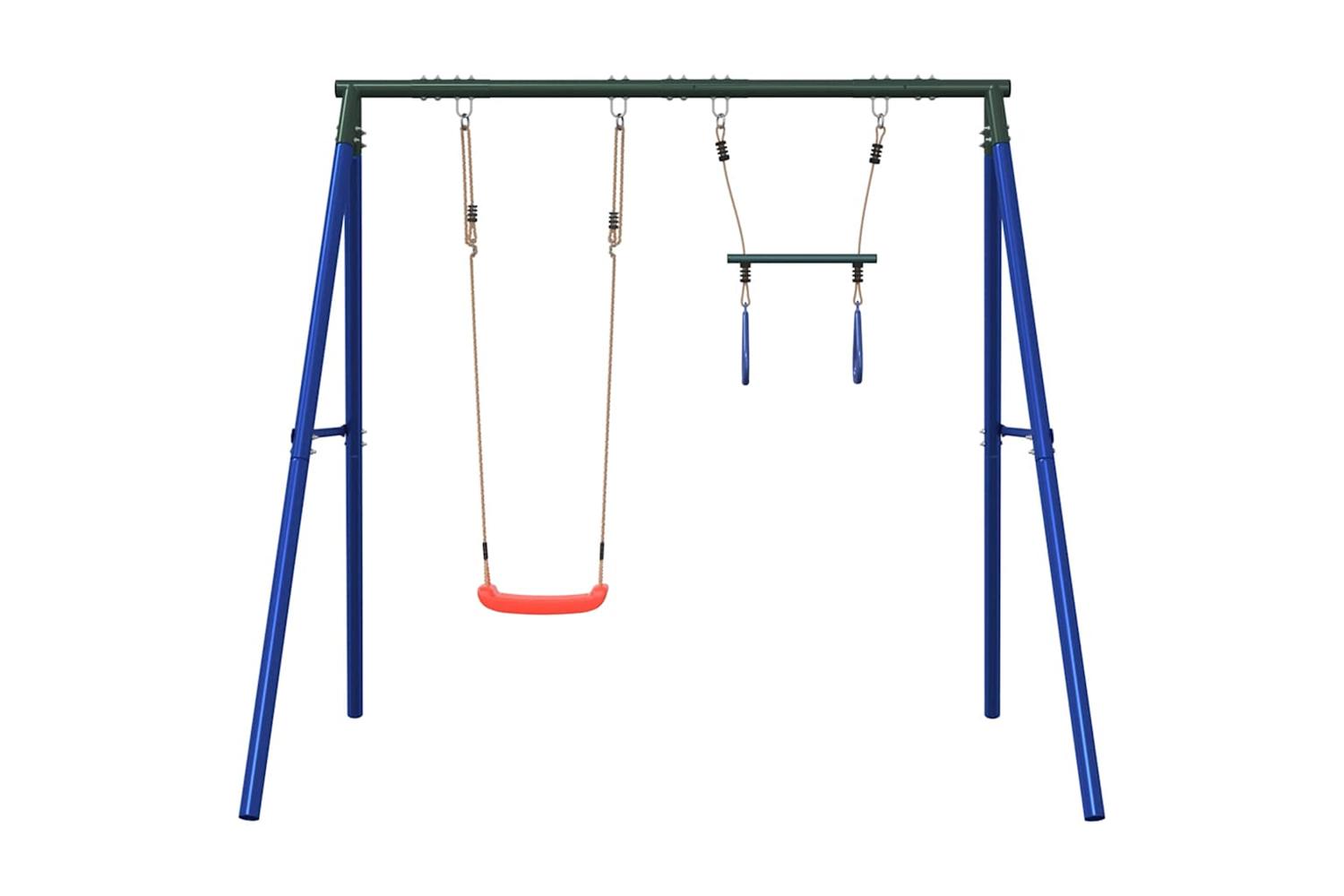 vidaXL 3283586 Outdoor Swing Set With Swing And Trapeze-3