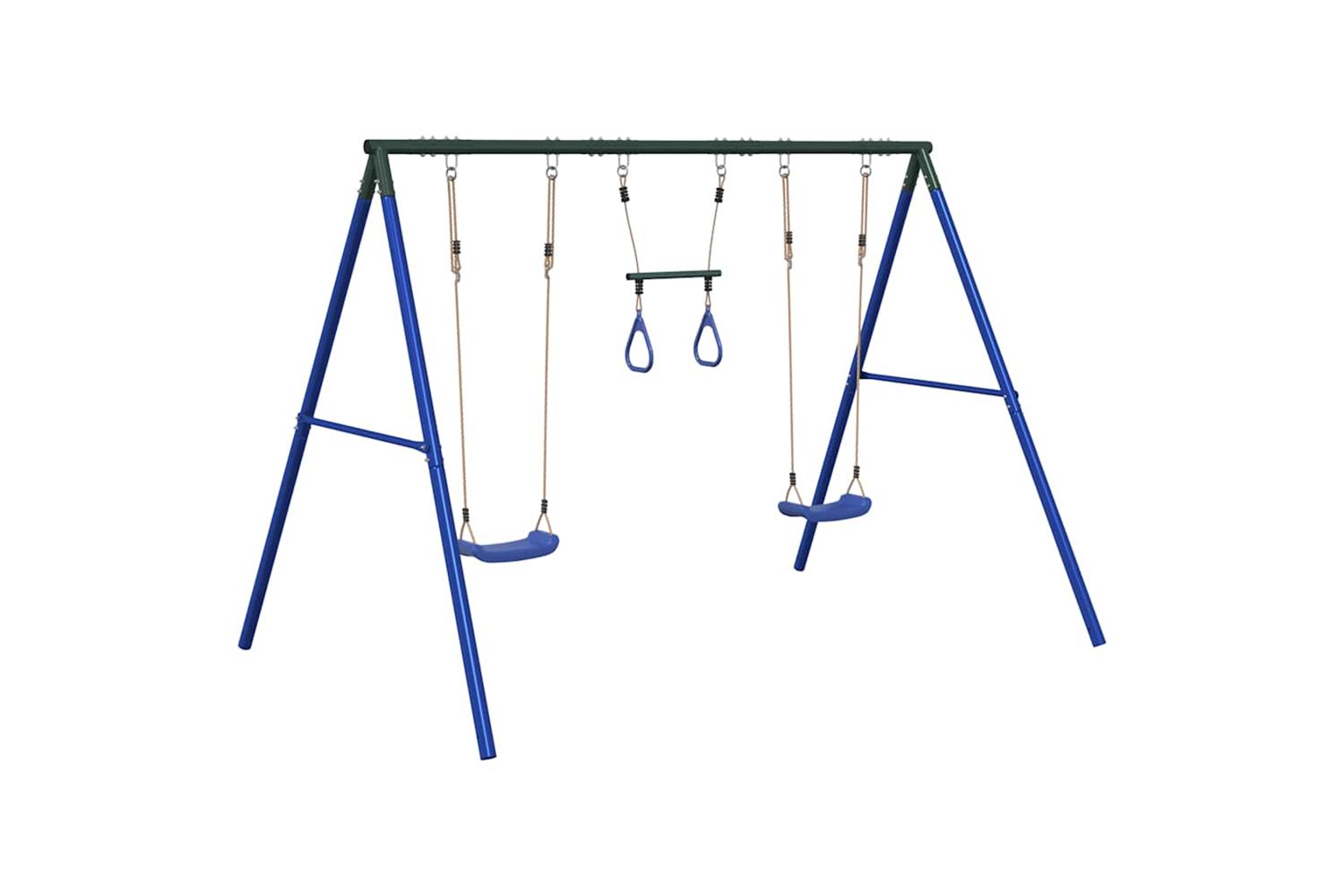 vidaXL 3283590 Outdoor Swing Set With Swings And Trapeze-2