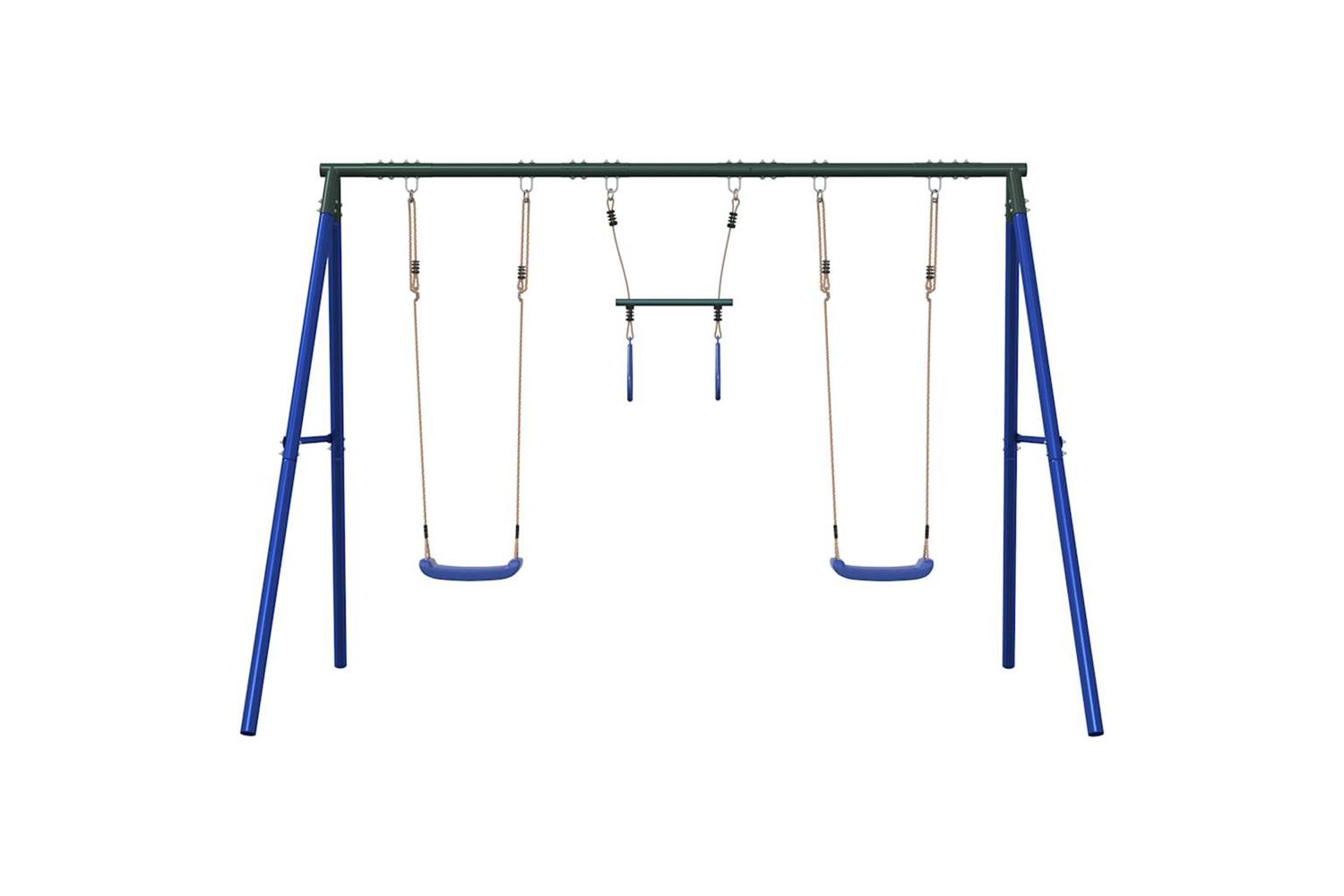 vidaXL 3283590 Outdoor Swing Set With Swings And Trapeze-3