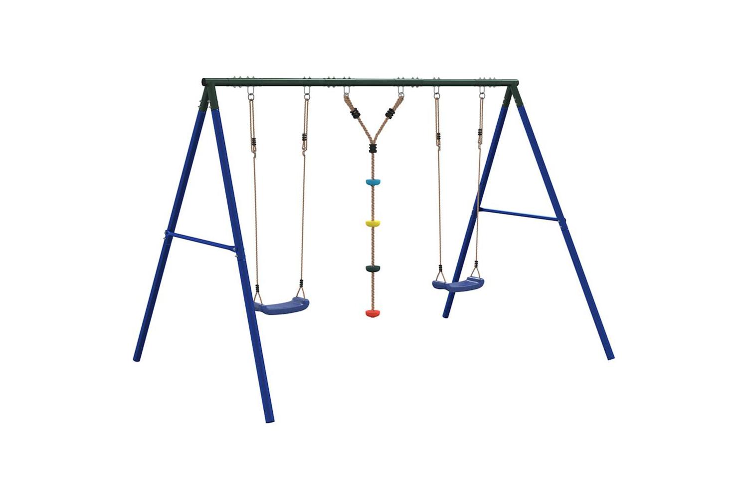 vidaXL 3283592 Outdoor Swing Set With Swings And Disc Swing-5