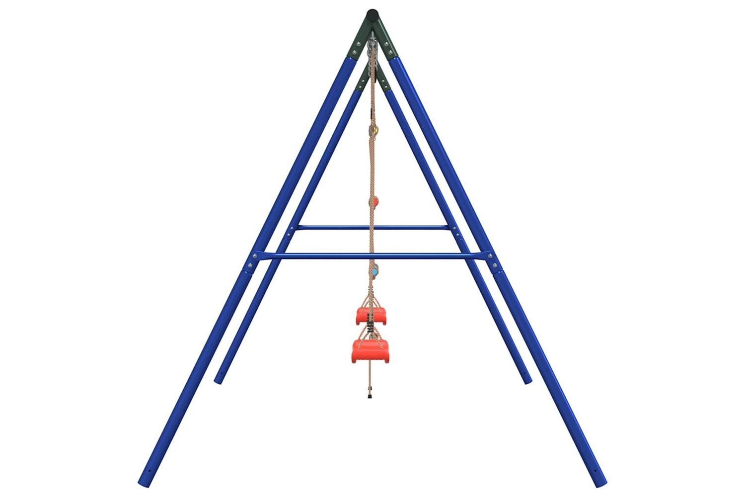 vidaXL 3283600 Outdoor Swing Set With Swings And Ladder-4