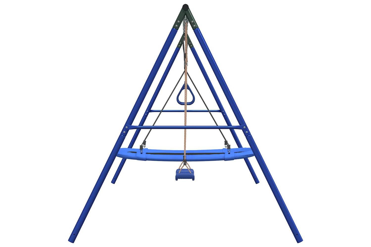 vidaXL 3283616 Outdoor Swing Set With Swing, Trapeze, Nest Swing-4