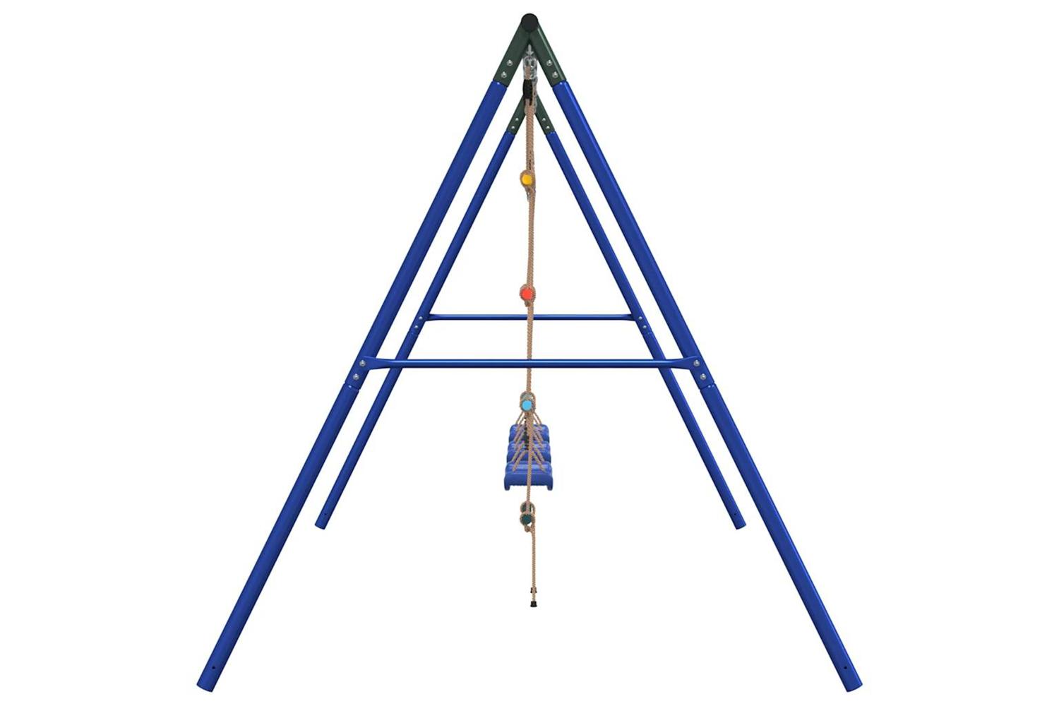 vidaXL 3283609 Outdoor Swing Set With Swings And Ladder-4