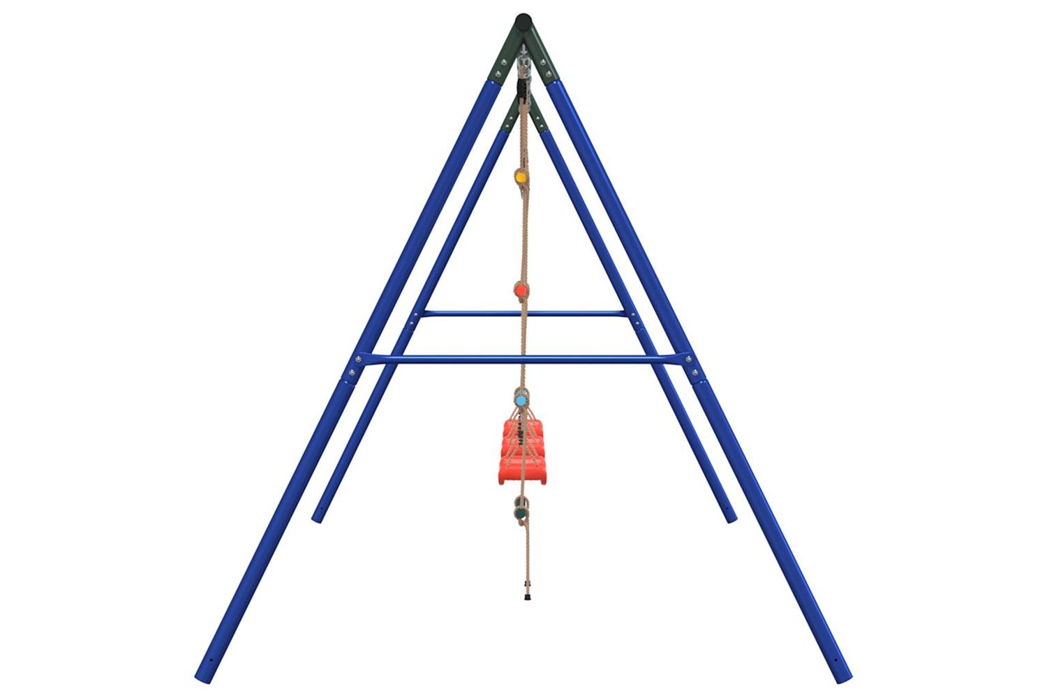 vidaXL 3283623 Outdoor Swing Set With Swings And Ladder-4