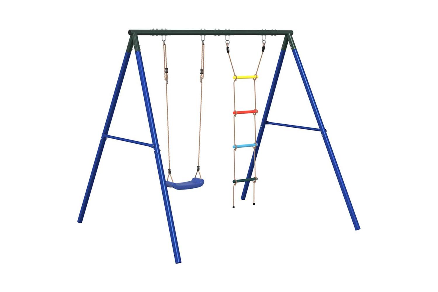 vidaXL 3283581 Outdoor Swing Set With Swing And Ladder