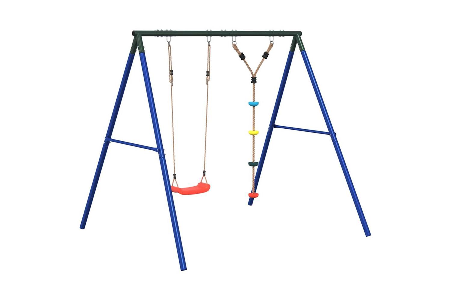 vidaXL 3283588 Outdoor Swing Set With Swing And Disc Swing-2
