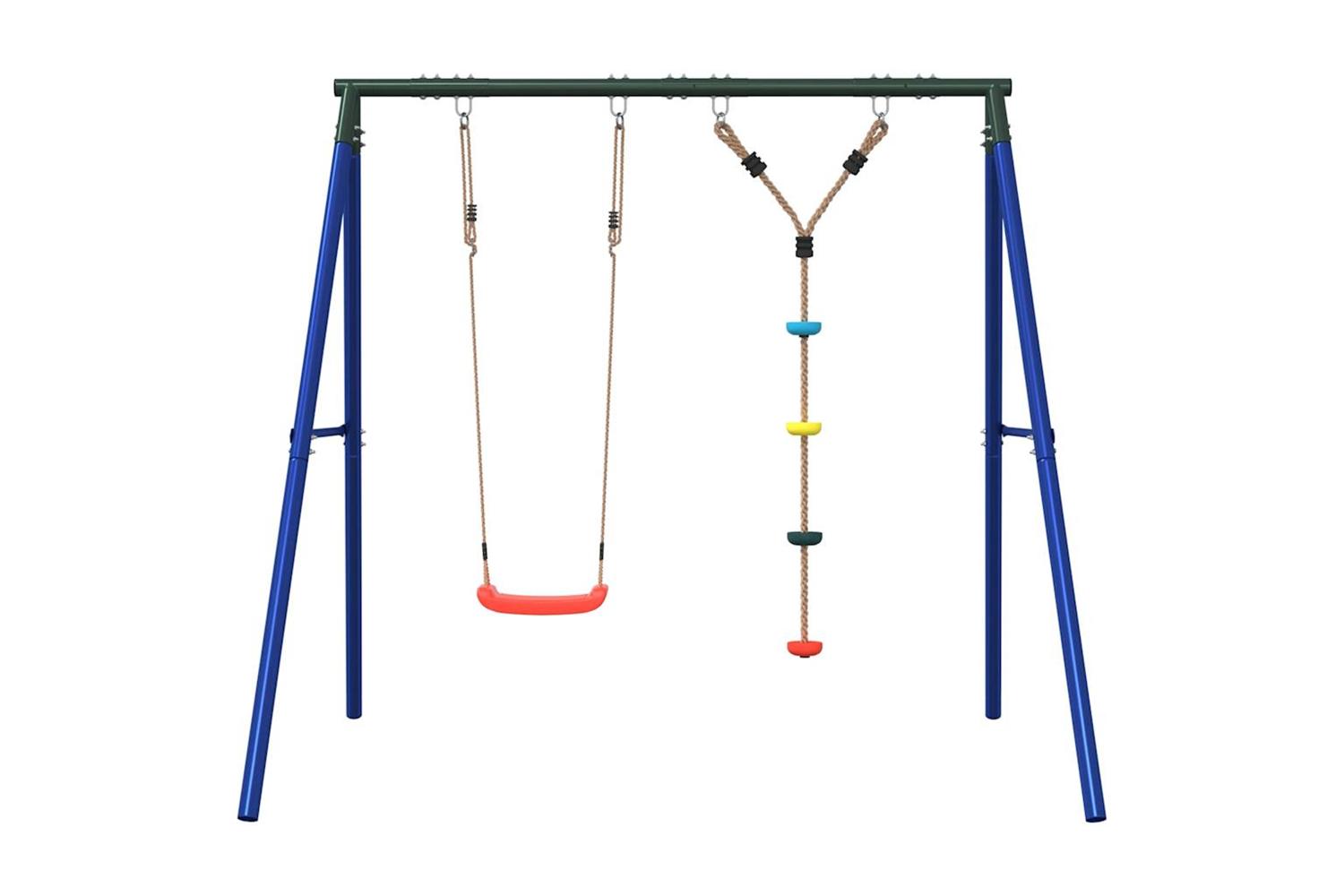 vidaXL 3283588 Outdoor Swing Set With Swing And Disc Swing-3