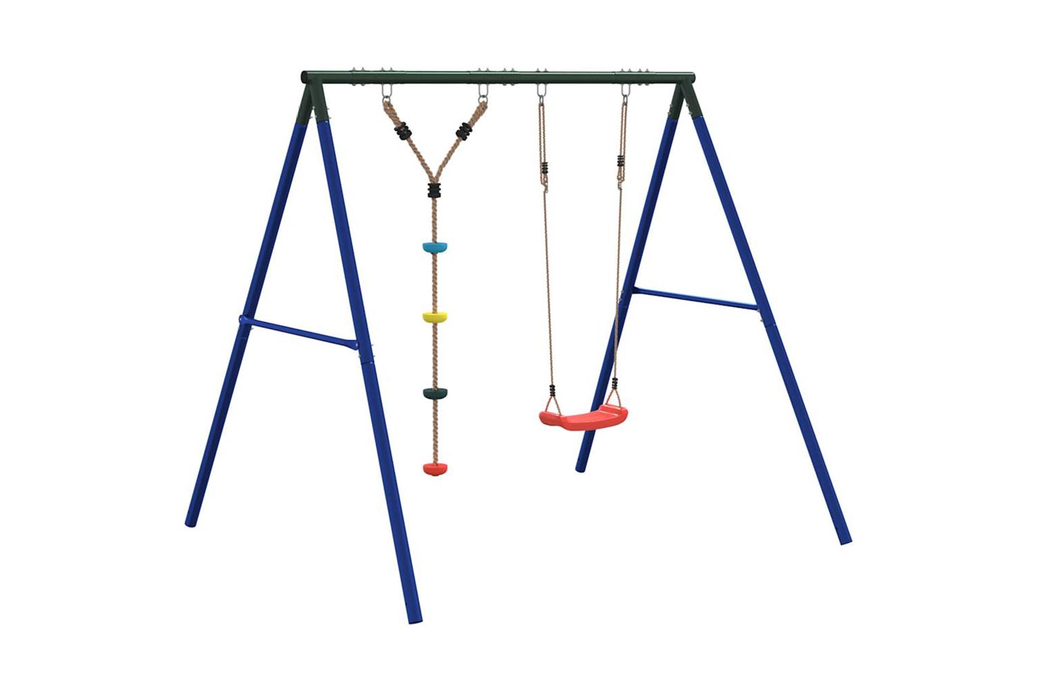 vidaXL 3283588 Outdoor Swing Set With Swing And Disc Swing-5