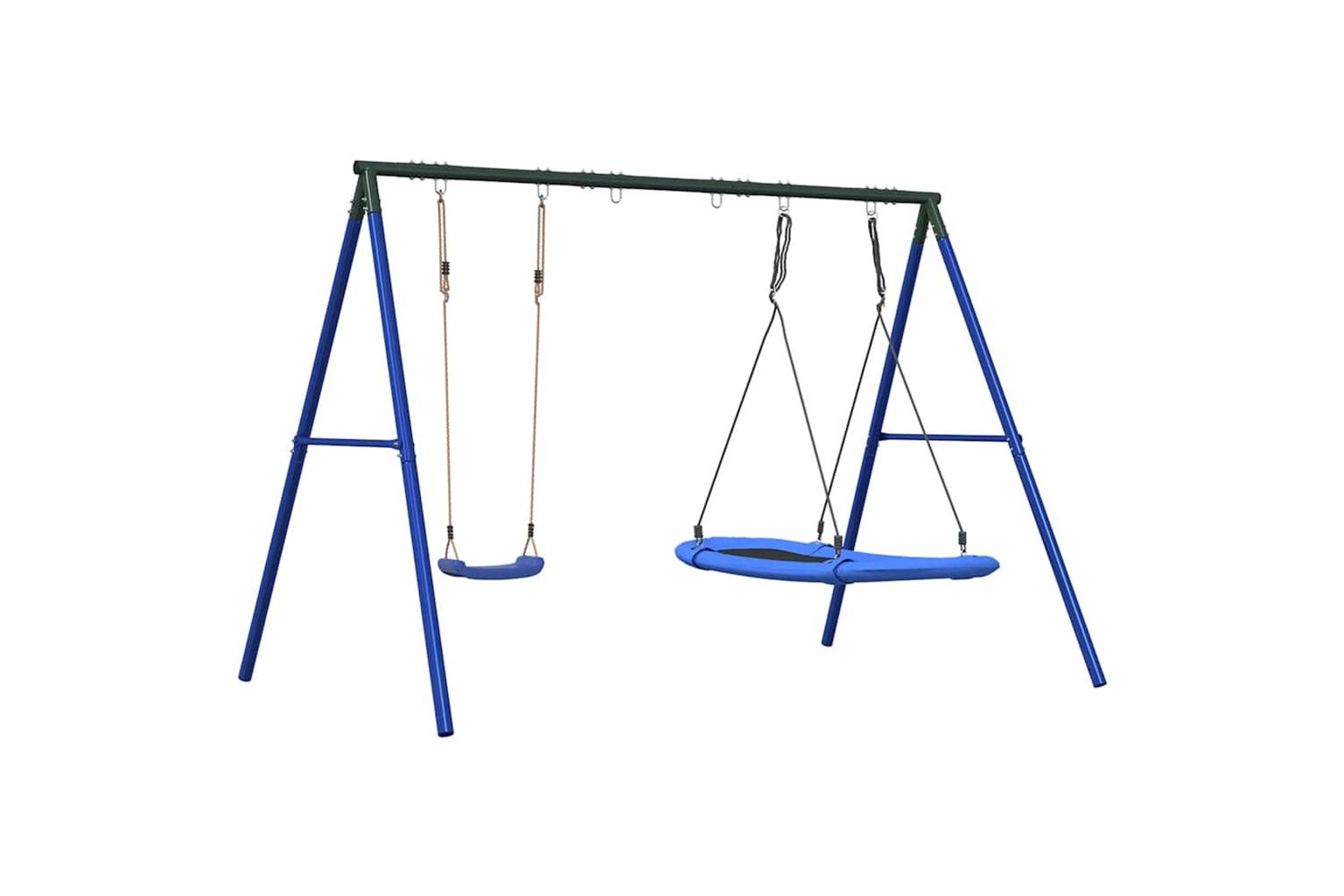 vidaXL 3283597 Outdoor Swing Set With Swing And Nest Swing-2