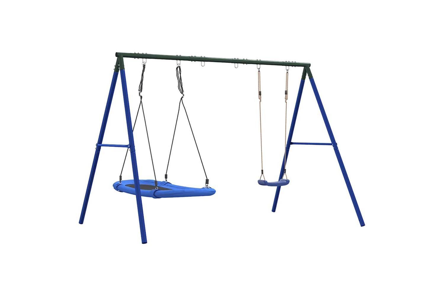vidaXL 3283597 Outdoor Swing Set With Swing And Nest Swing-5