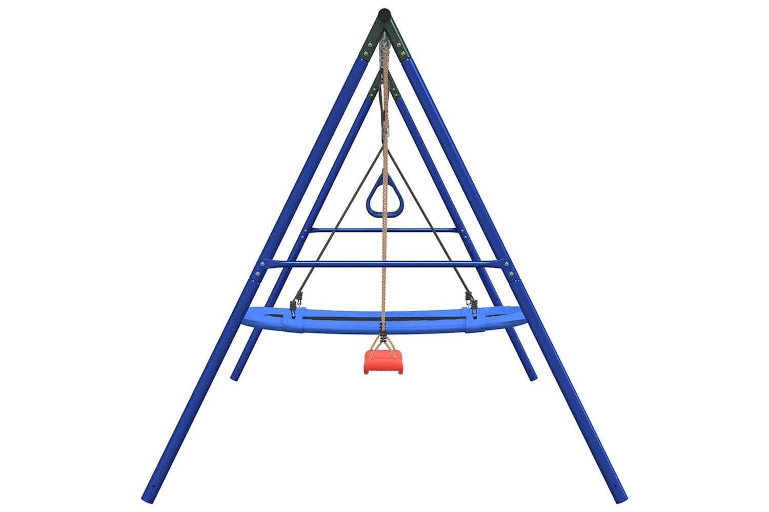 vidaXL 3283630 Outdoor Swing Set With Swing, Trapeze, Nest Swing-4