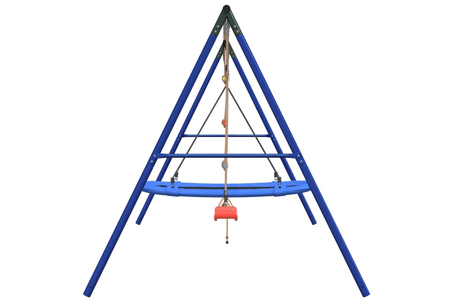 vidaXL 3283632 Outdoor Swing Set With Swing, Ladder, Nest Swing-4