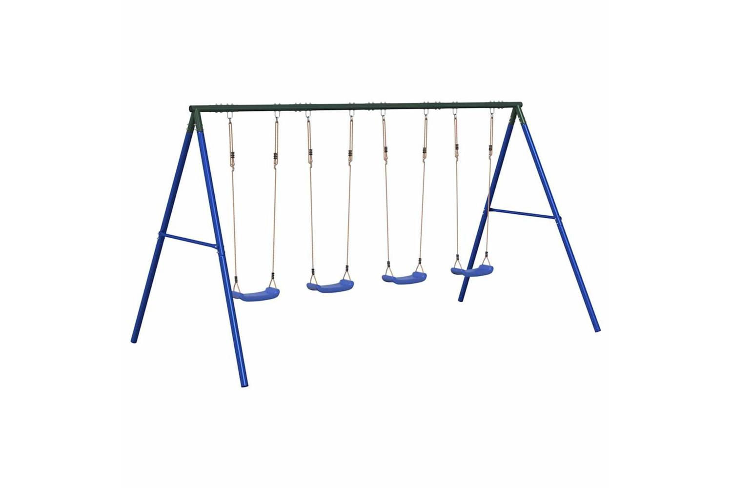vidaXL 3283607 Outdoor Swing Set With 4 Swings-2