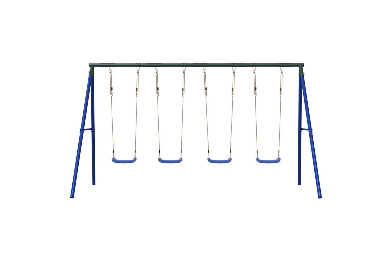 vidaXL 3283607 Outdoor Swing Set With 4 Swings-3