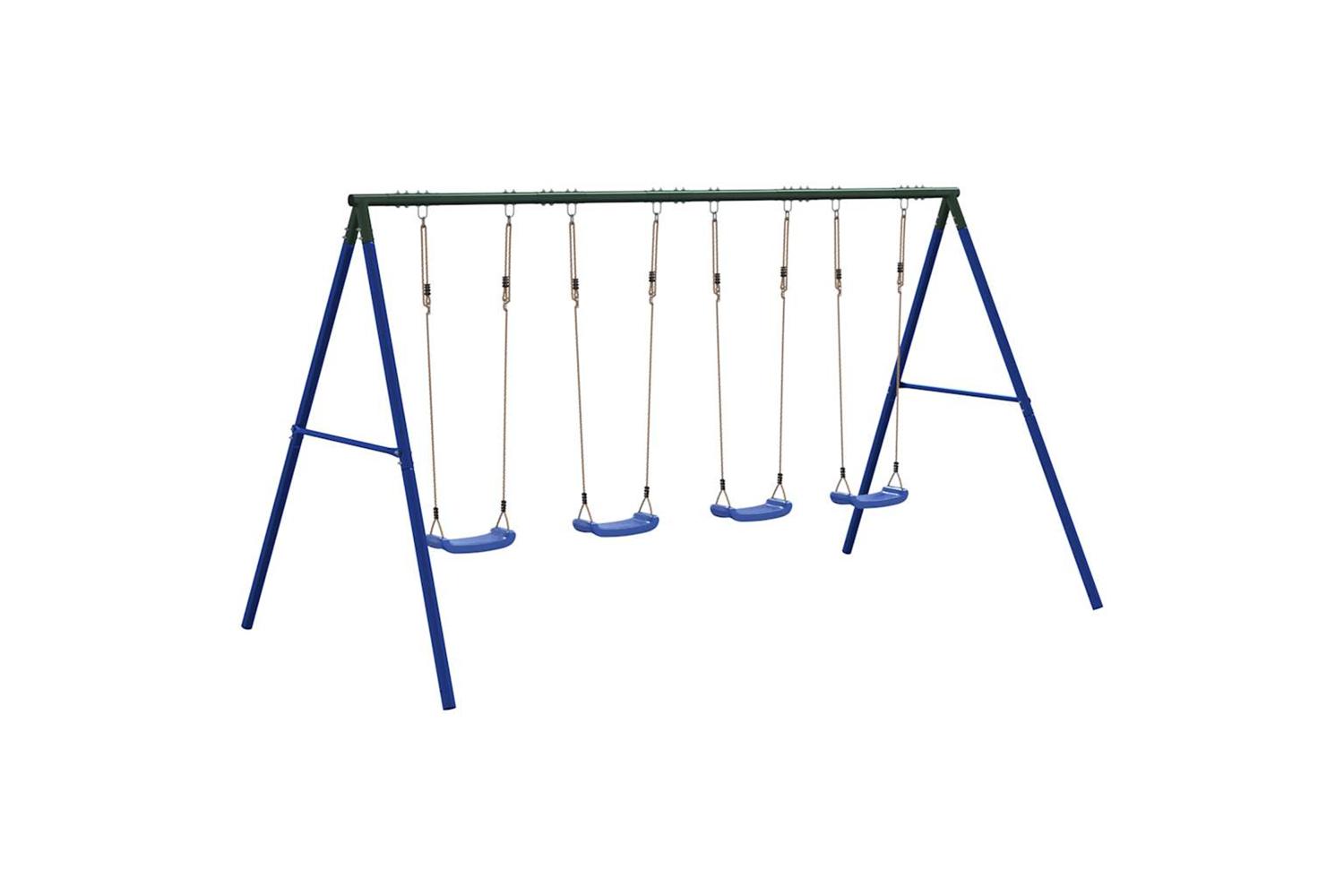 vidaXL 3283607 Outdoor Swing Set With 4 Swings-5