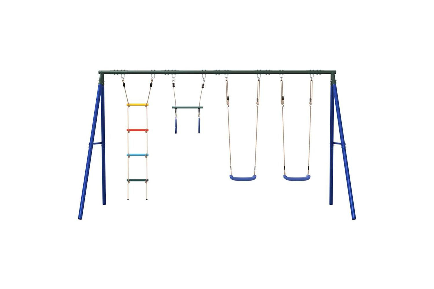 vidaXL 3283611 Outdoor Swing Set With Swings. Trapeze. Ladder-3
