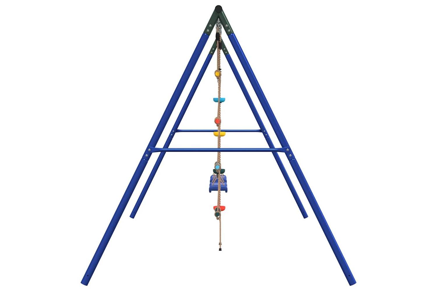 vidaXL 3283613 Outdoor Swing Set With Swings. Ladder. Disc Swing-4