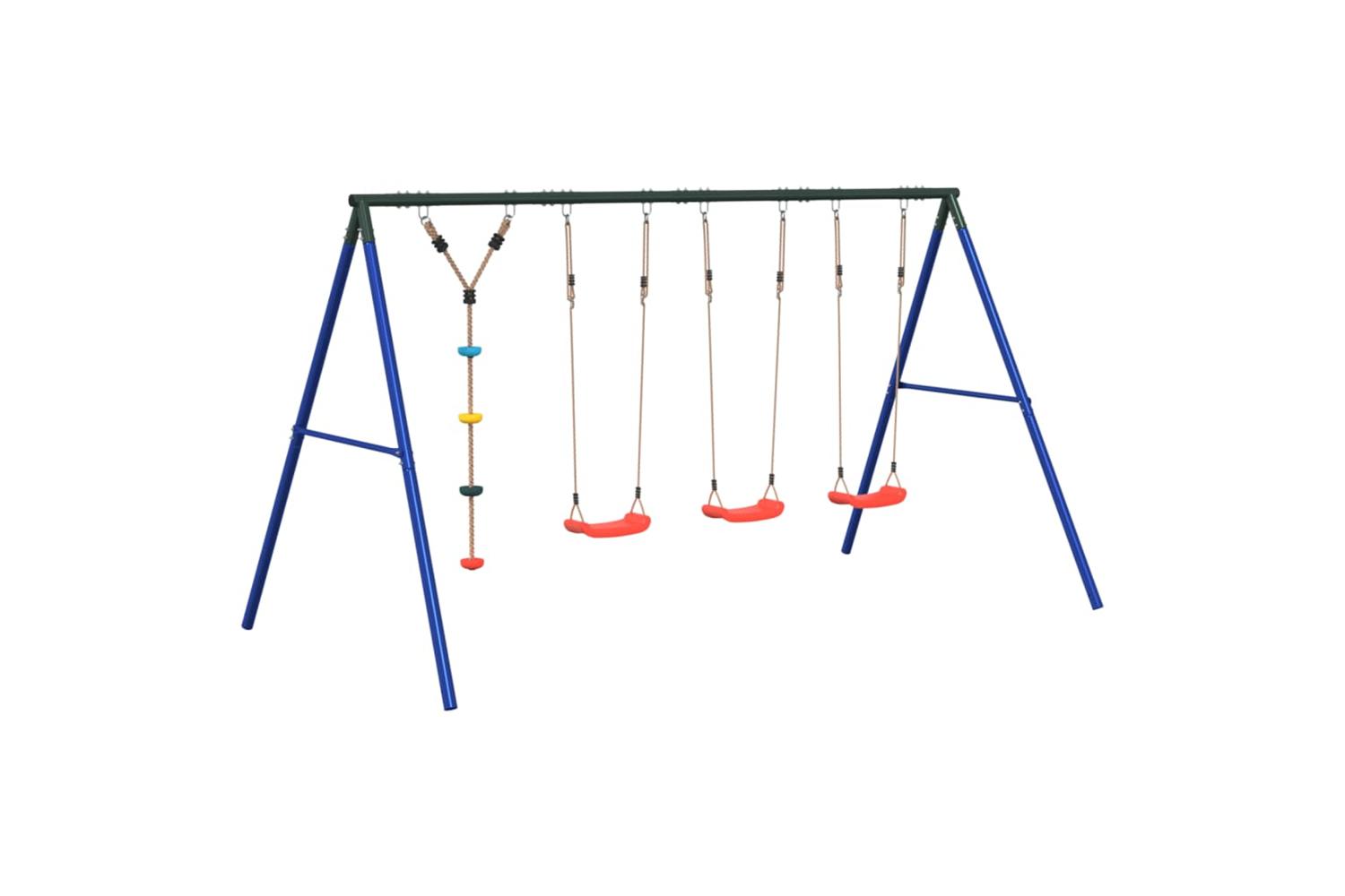 vidaXL 3283624 Outdoor Swing Set With Swings And Disc Swing-2