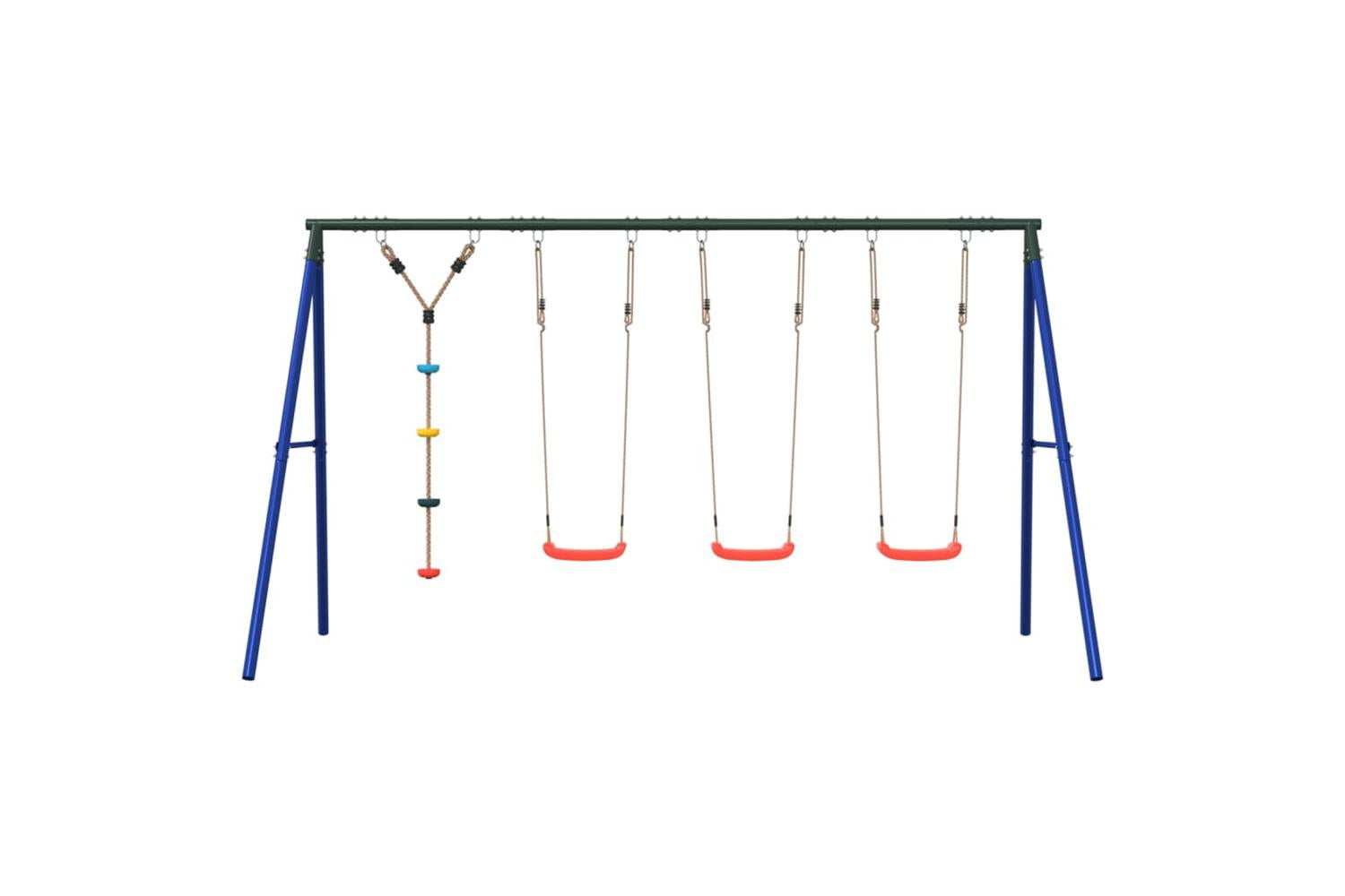 vidaXL 3283624 Outdoor Swing Set With Swings And Disc Swing-3