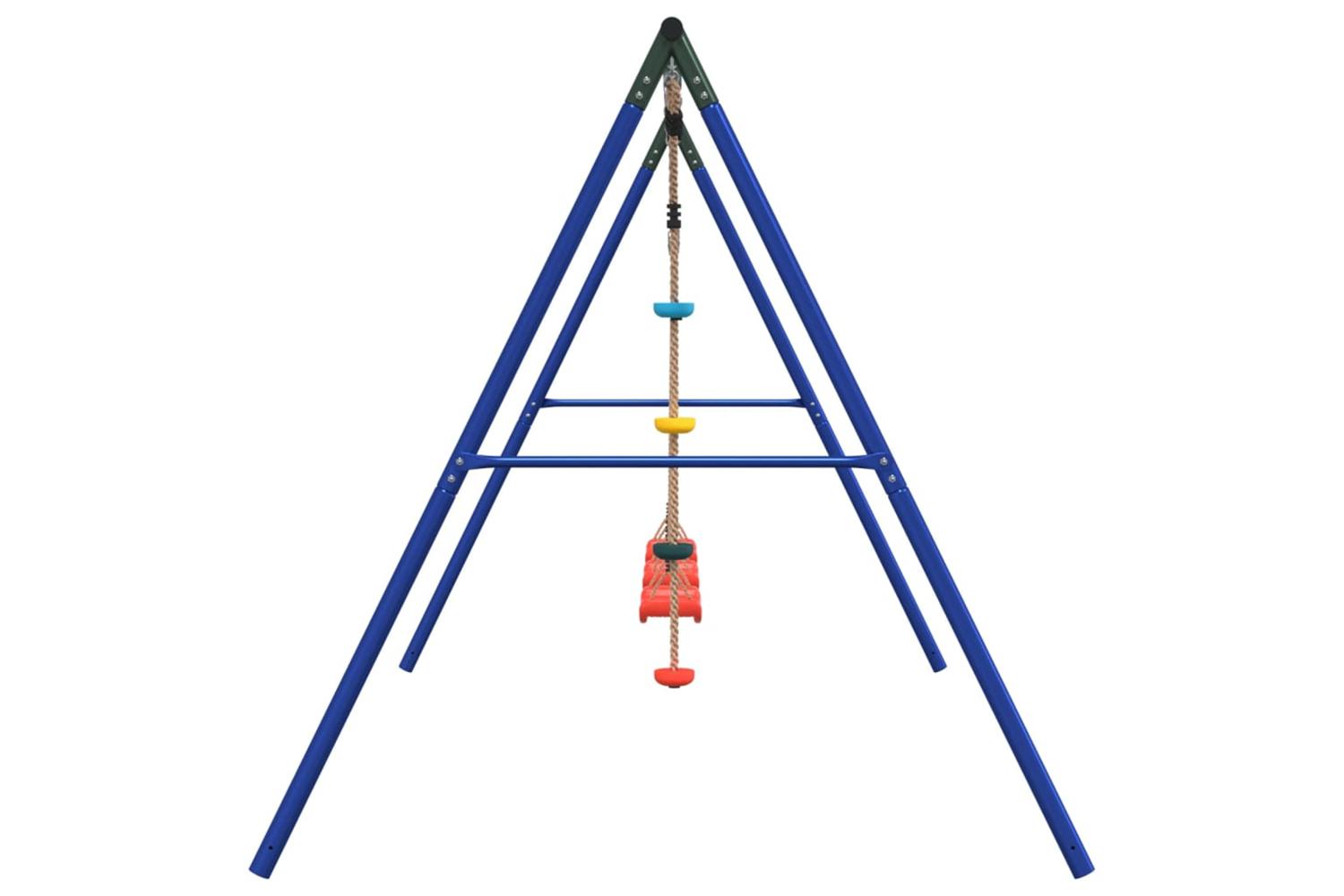 vidaXL 3283624 Outdoor Swing Set With Swings And Disc Swing-4