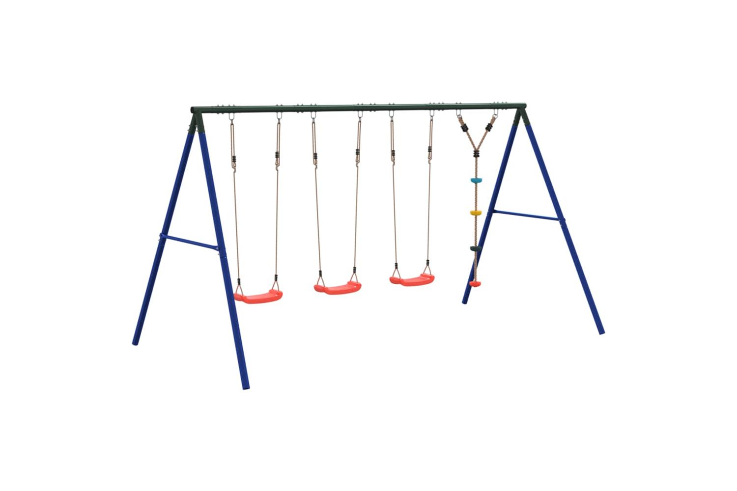 vidaXL 3283624 Outdoor Swing Set With Swings And Disc Swing-5