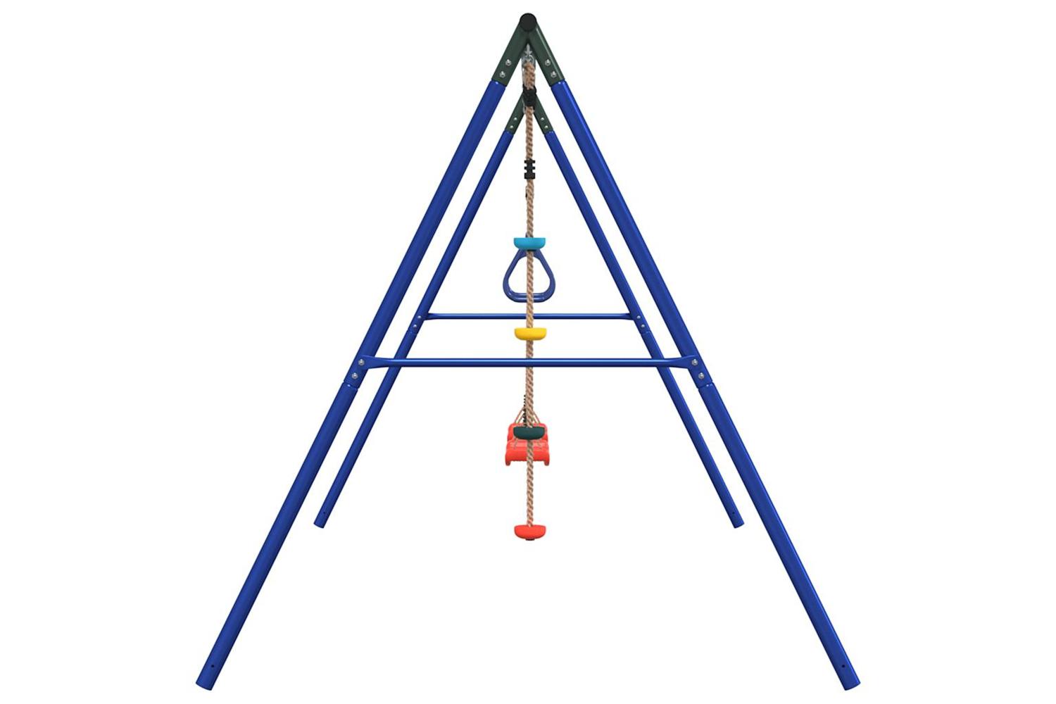 vidaXL 3283626 Outdoor Swing Set With Swings. Trapeze. Disc Swing-4
