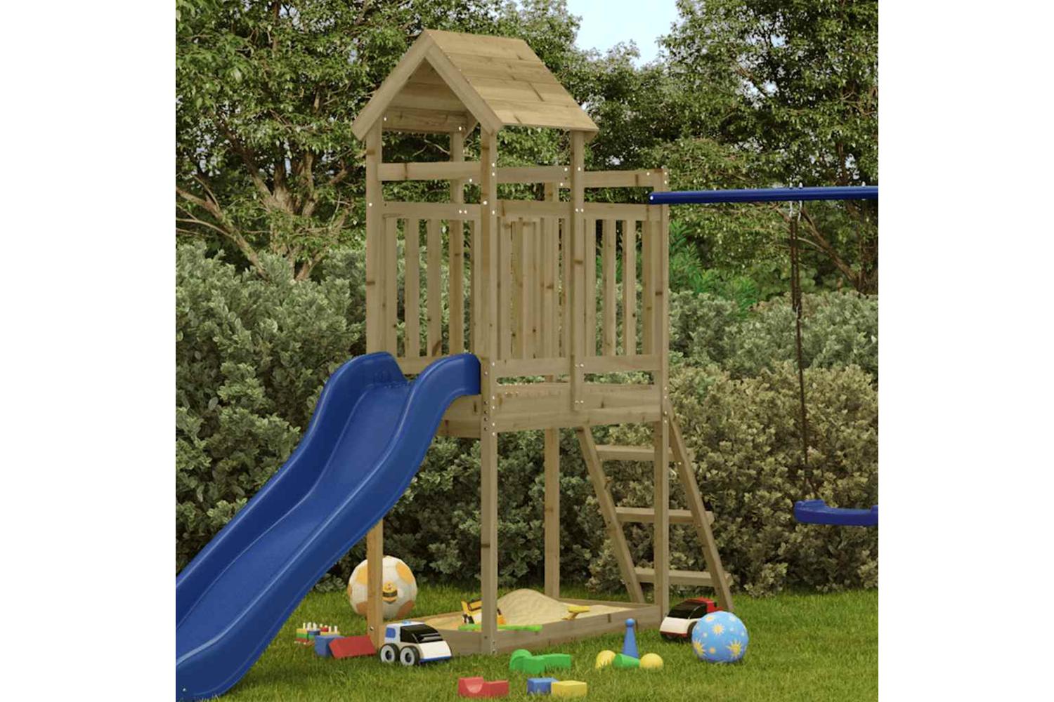 Vidaxl Outdoor Playset 53x110x214 Cm Impregnated Wood Pine-2