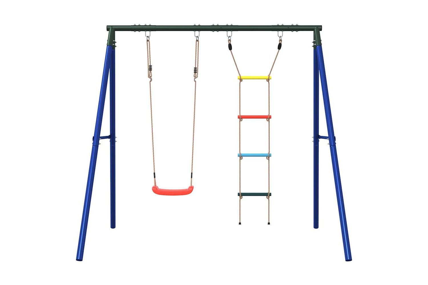 vidaXL 3283587 Outdoor Swing Set With Swing And Ladder-3