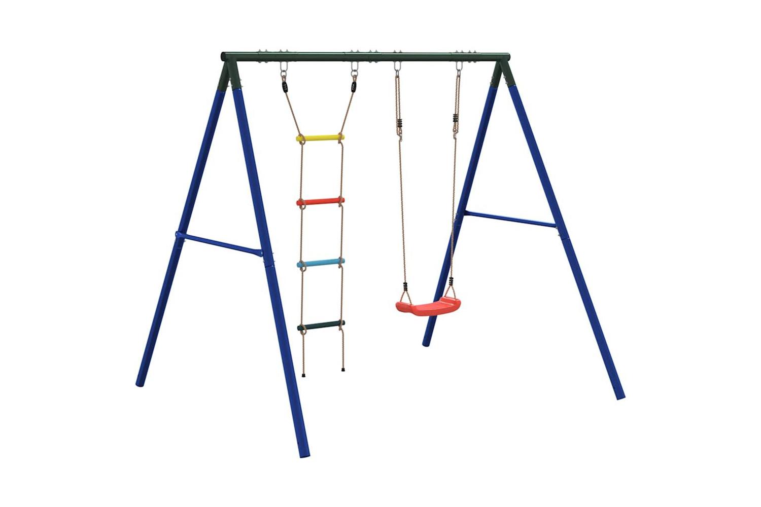 vidaXL 3283587 Outdoor Swing Set With Swing And Ladder-5