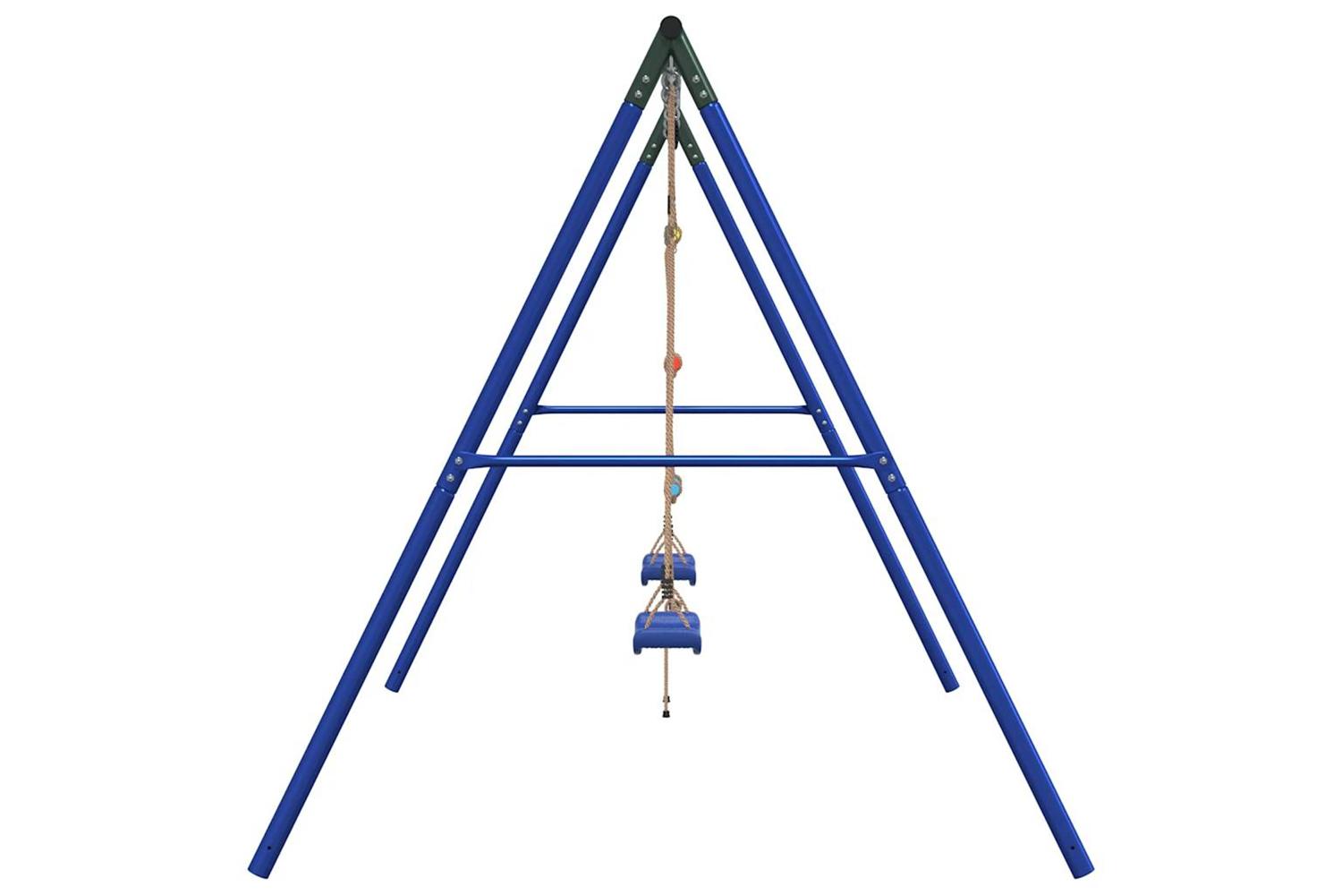 vidaXL 3283591 Outdoor Swing Set With Swings And Ladder-4
