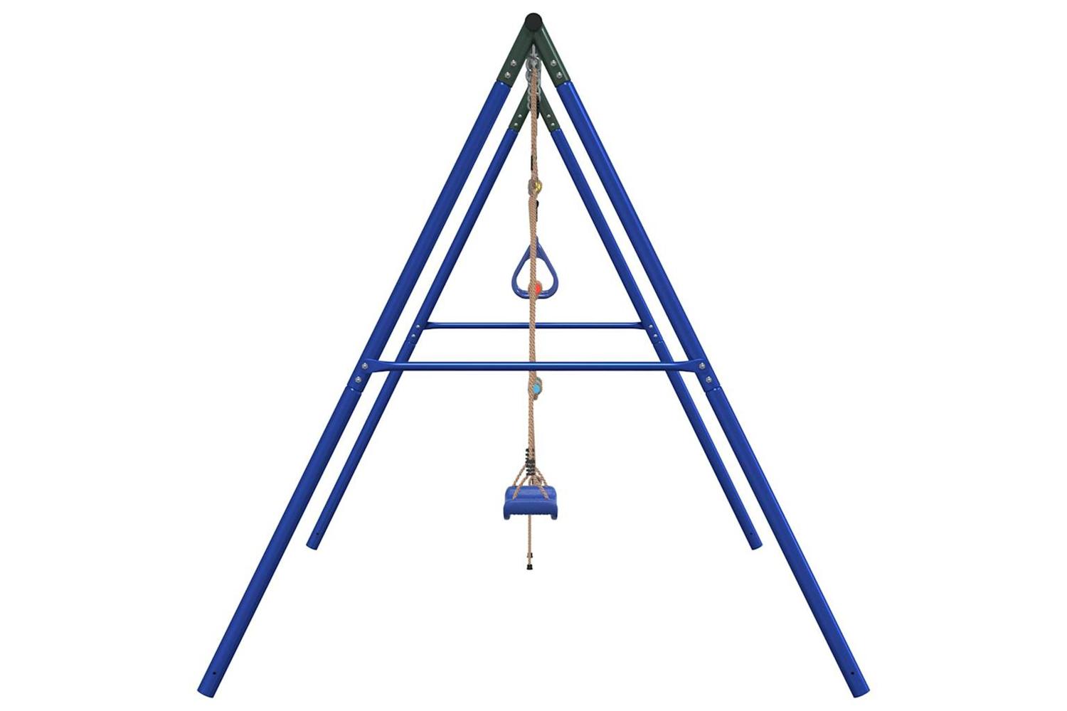 vidaXL 3283593 Outdoor Swing Set With Swing, Trapeze, Ladder-4