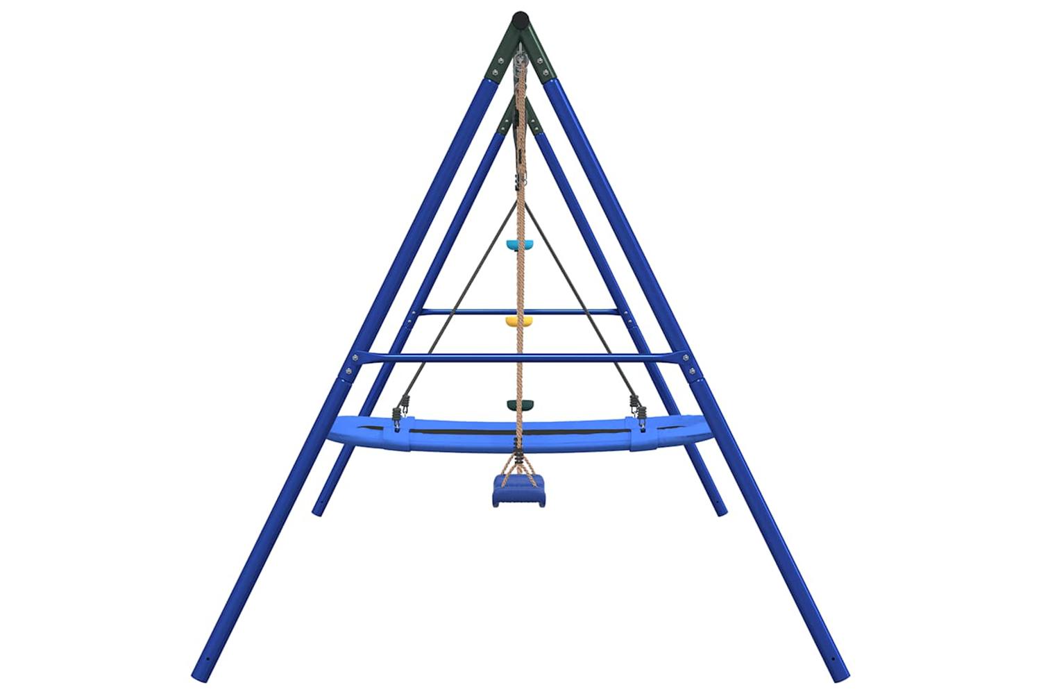 vidaXL 3283620 Outdoor Swing Set With Swing, Disc Swing, Nest Swing-4