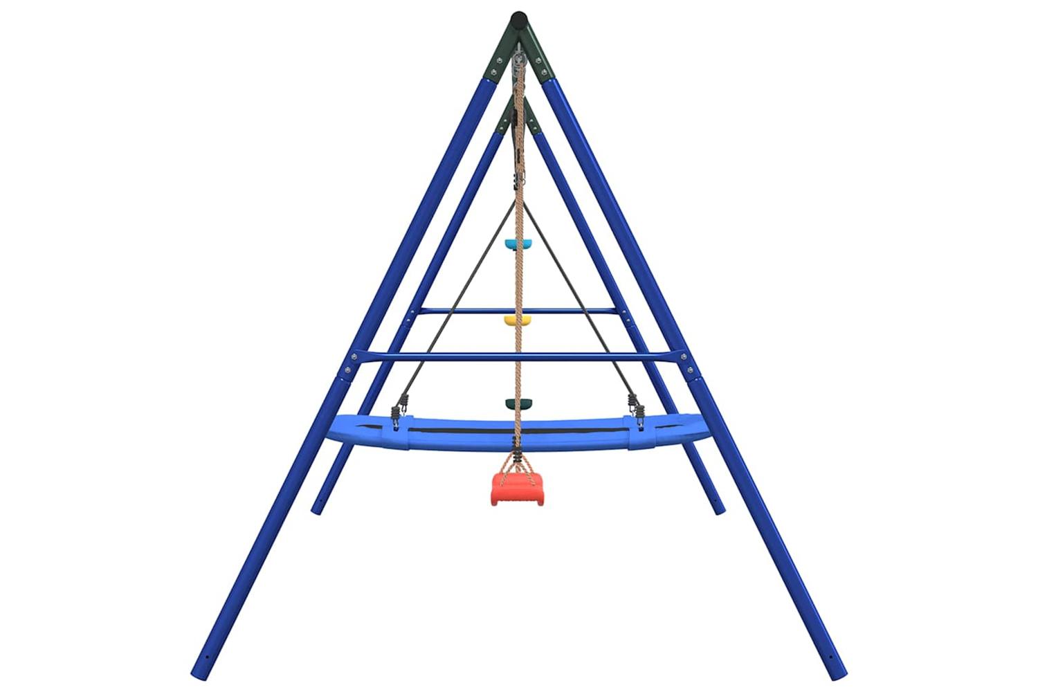 vidaXL 3283634 Outdoor Swing Set With Swing, Disc Swing, Nest Swing-4