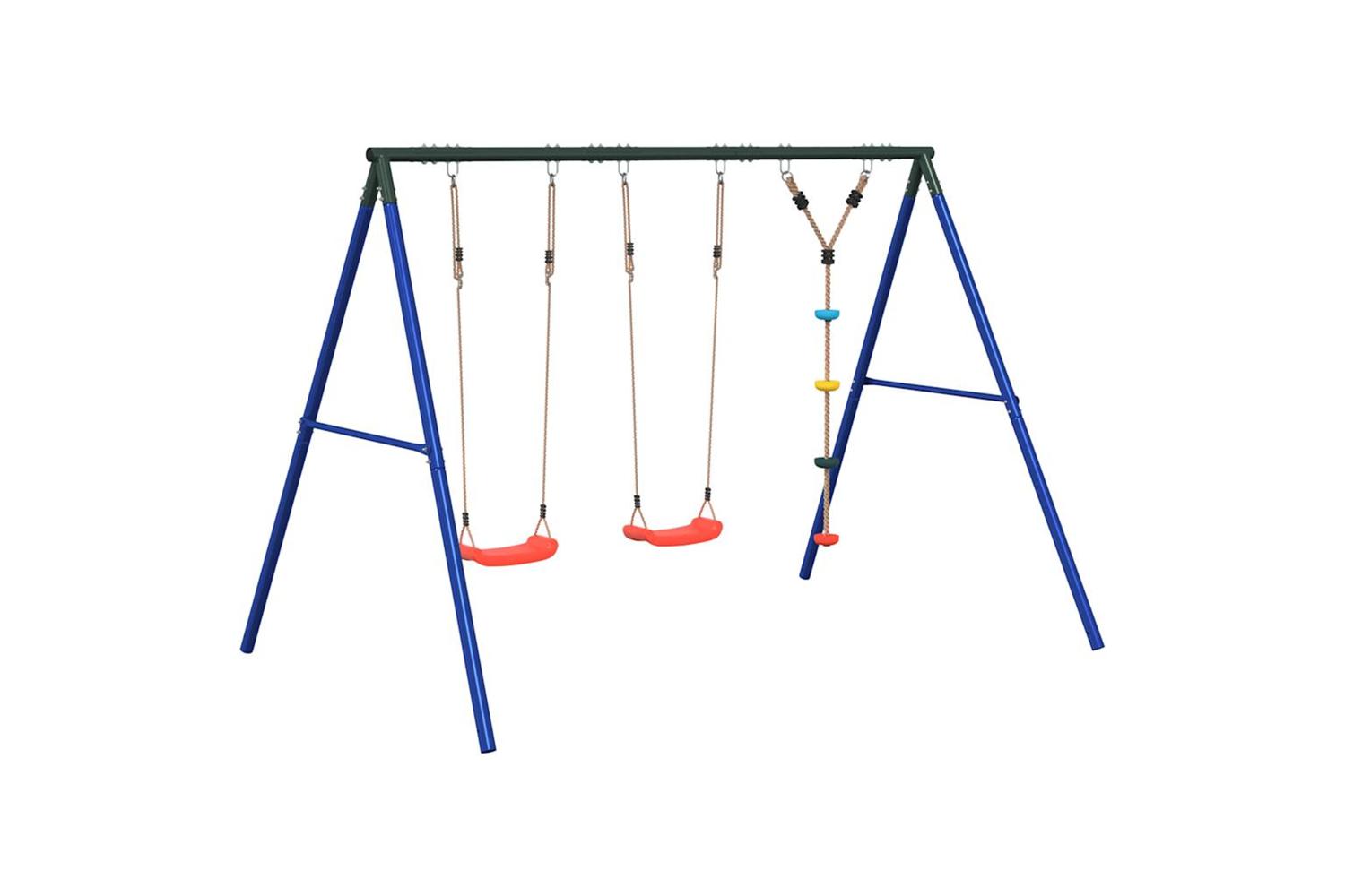 vidaXL 3283601 Outdoor Swing Set With Swings And Disc Swing-2