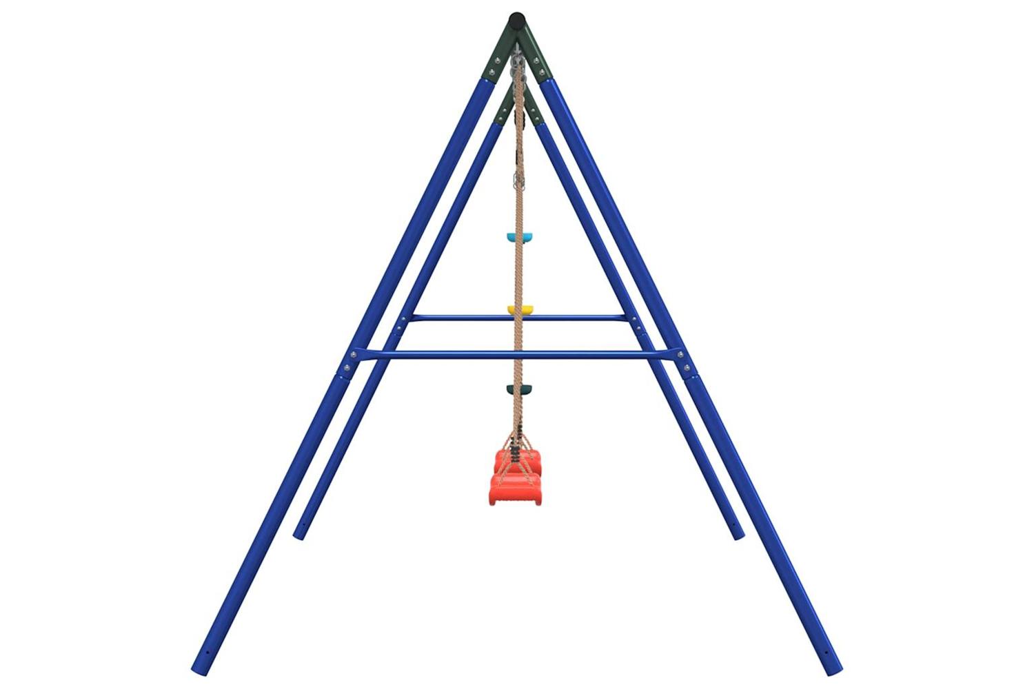 vidaXL 3283601 Outdoor Swing Set With Swings And Disc Swing-4