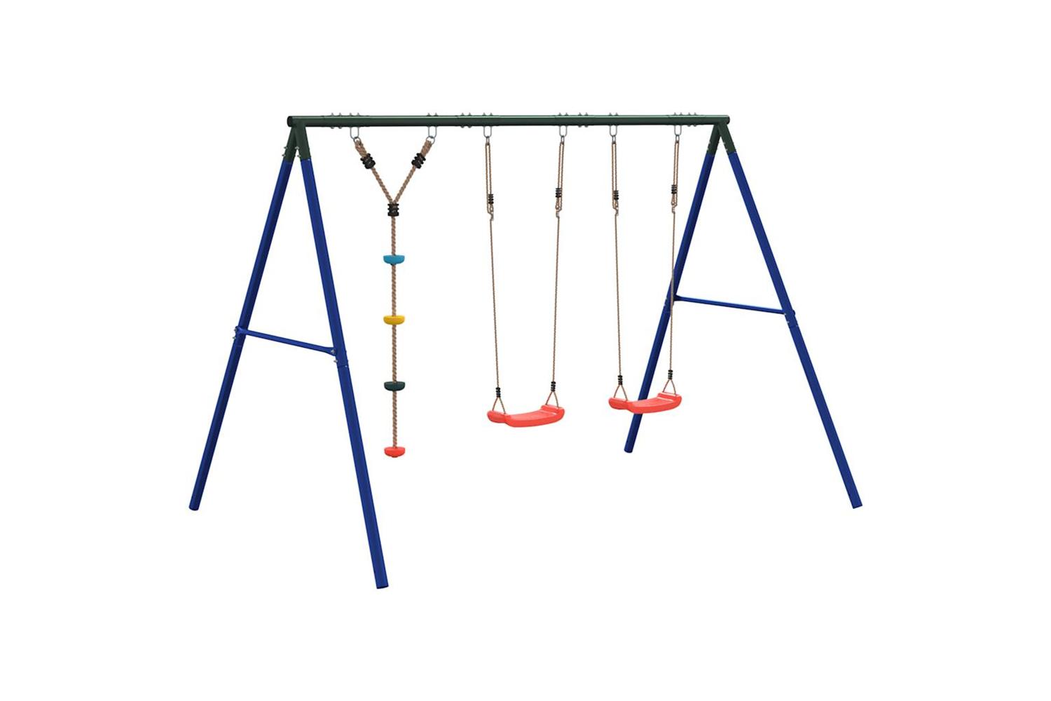 vidaXL 3283601 Outdoor Swing Set With Swings And Disc Swing-5