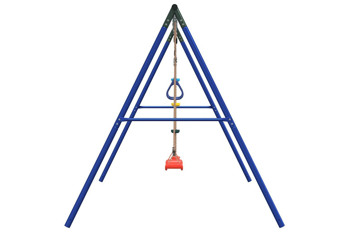vidaXL 3283603 Outdoor Swing Set With Swing. Trapeze. Disc Swing-4