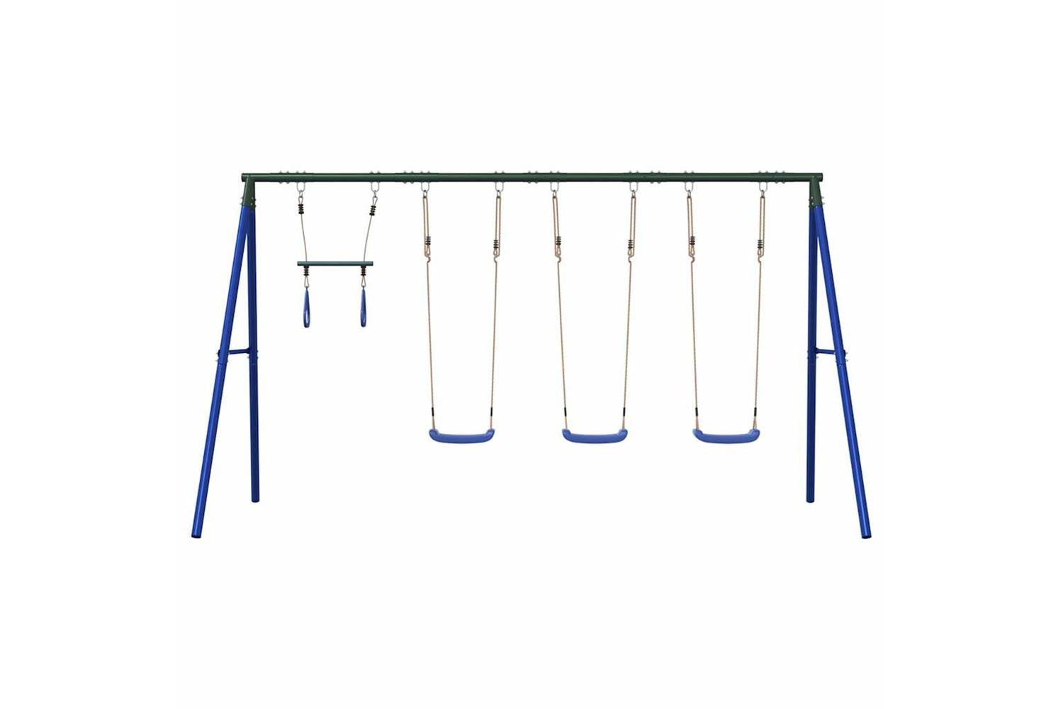 vidaXL 3283608 Outdoor Swing Set With Swings And Trapeze-3
