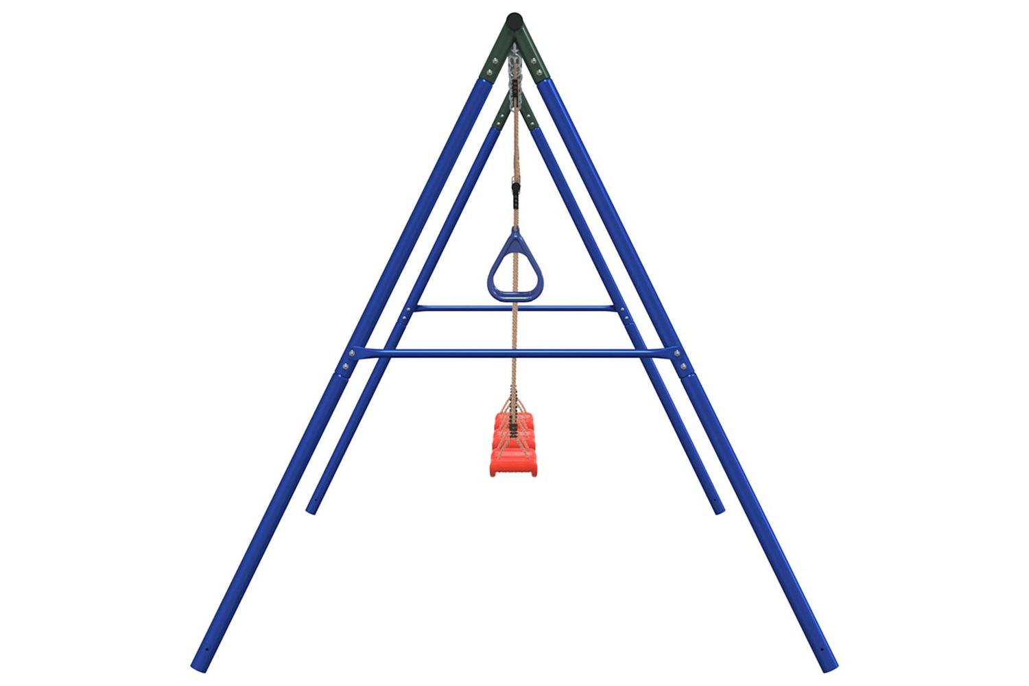 vidaXL 3283622 Outdoor Swing Set With Swings And Trapeze-4