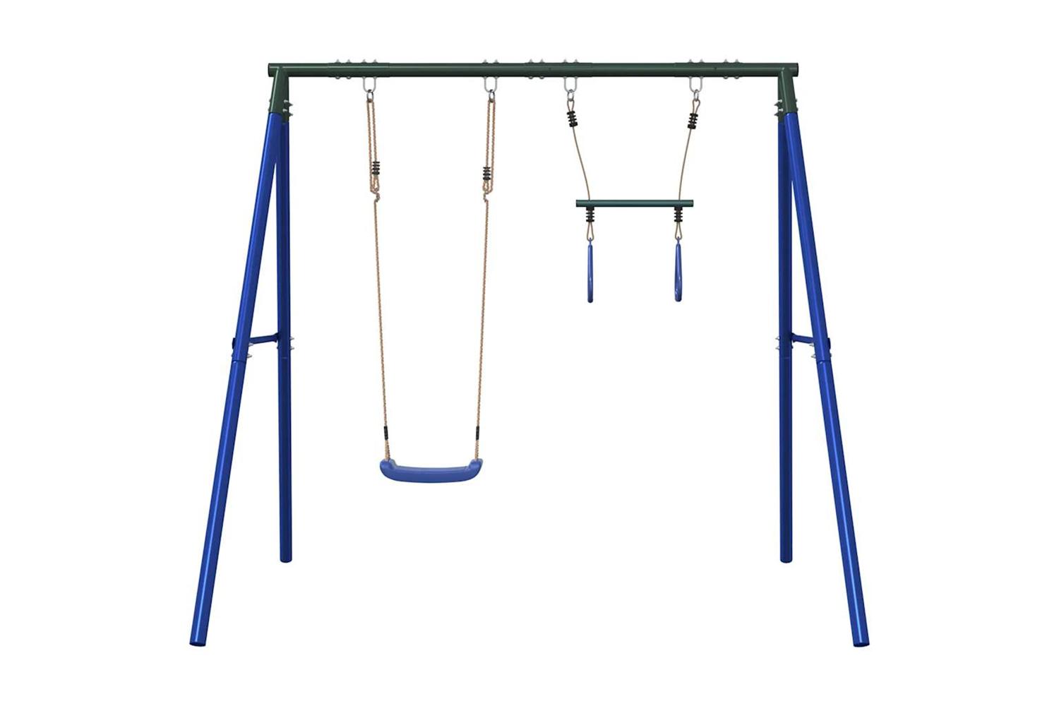 vidaXL 3283580 Outdoor Swing Set With Swing And Trapeze-3