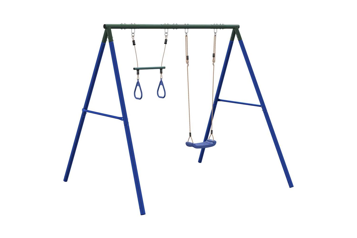 vidaXL 3283580 Outdoor Swing Set With Swing And Trapeze-5